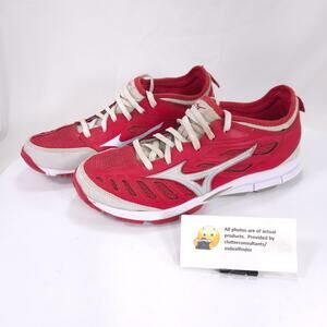 Mizuno Softball Athletic Lace Up Shoe Womens Size 8 11GT175110 Red White